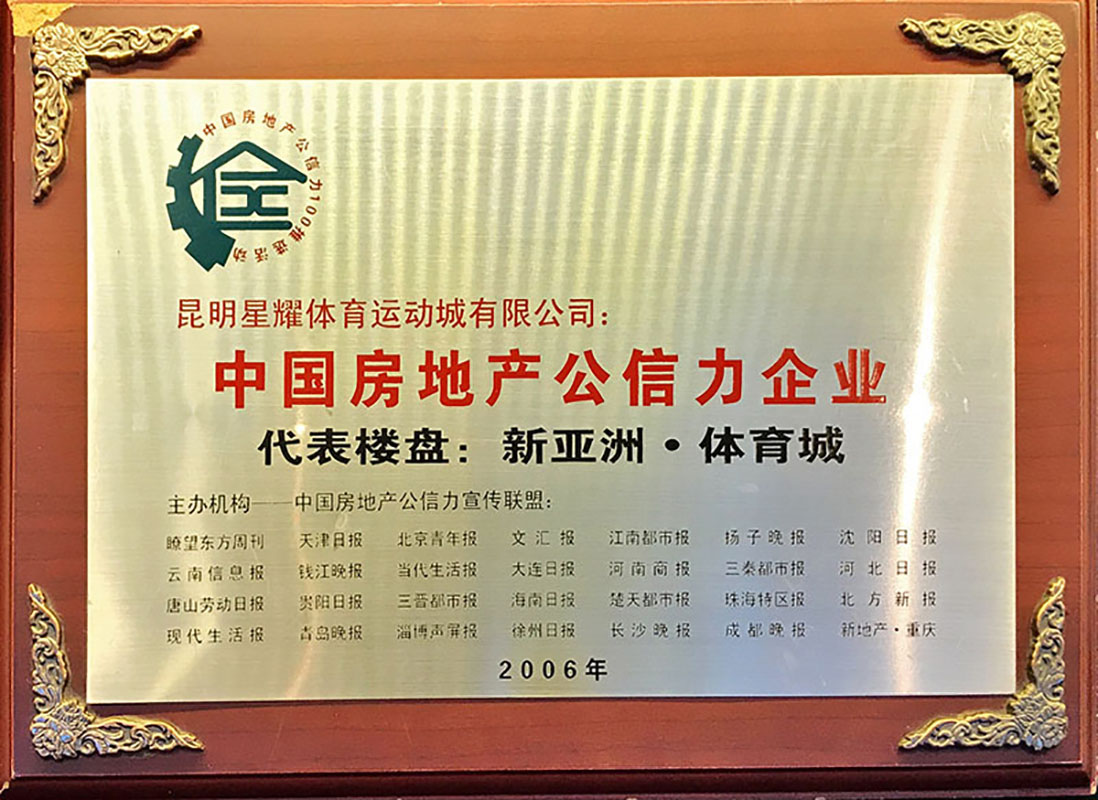 2006中国房地产公信力企业